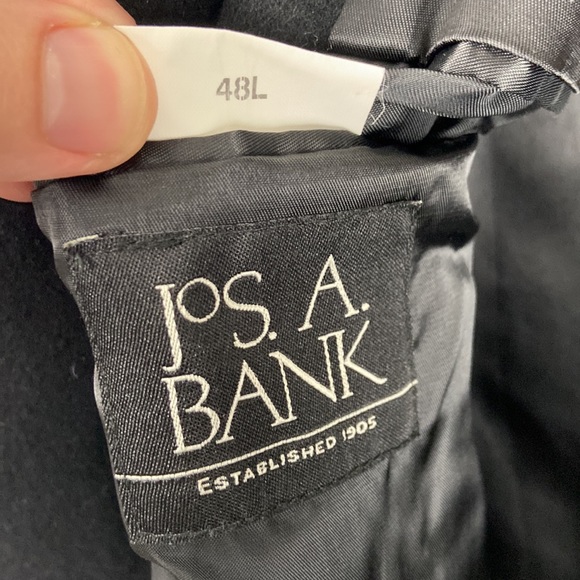 Jos A Bank Peacoat Overcoat 49L 18” Sleeve 100% Wool - Picture 4 of 7